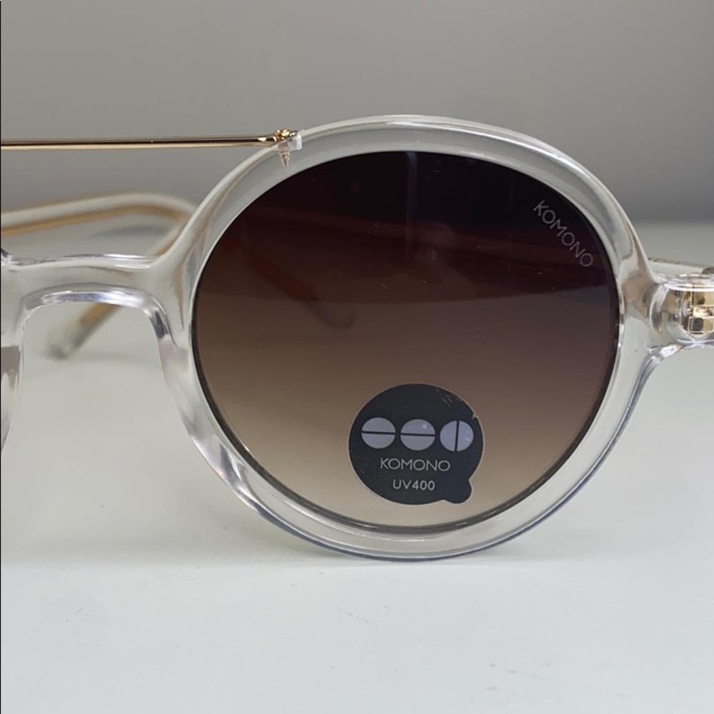 Komono Sunglasses NEW Vivien Clear round frame gold - Picture 4 of 16